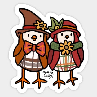 Fowls of Fall Sticker